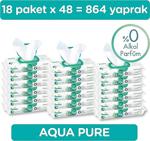 Prima Islak Havlu Mendil Aqua Pure 18'Lu 864 Yaprak Fırsat Paketi