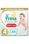 Prima Külot Bez Premium Care 4 Beden Maxi İkiz Paket 88 Adet