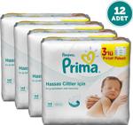 Prima Pampers Hassas Ciltler 56 Yaprak 12'li Paket Islak Mendil