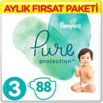 Prima Pampers Pure 3 Numara Midi 88'li Aylık Fırsat Paketi Bebek Bezi