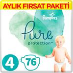 Prima Pampers Pure 4 Numara Maxi 76'lı Aylık Fırsat Paketi Bebek Bezi