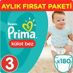 Prima Pants 3 Beden Midi 180 Adet Külot Bebek Bezi