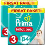 Prima Pants 3 Numara Midi 84 Adet 2'li Paket Külot Bez