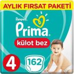 Prima Pants 4 Numara Maxi 54 Adet 3'lü Paket Külot Bez Bebek Bezi