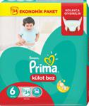 Prima Pants 6 Numara Ekstra Large 34'lü Ekonomik Paket Külot Bez