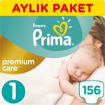 Prima Premium Care 1 Beden Yenidoğan 156 Adet Aylık Paket Bebek Bezi