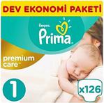 Prima Premium Care 1 Numara Yenidoğan 126'lı Bebek Bezi