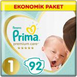 Prima Premium Care 1 Numara Yenidoğan 92'li Ekonomik Paket Bebek Bezi