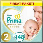 Prima Premium Care 2 Numara Mini 148'li Fırsat Paket Bebek Bezi