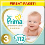Prima Premium Care 3 Numara Midi 112'li Fırsat Paketi Bebek Bezi