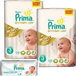 Prima Premium Care 3 Numara Midi 144'lü Bebek Bezi