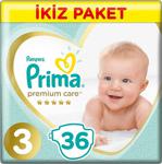 Prima Premium Care 3 Numara Midi 36 Adet Bebek Bezi