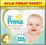 Prima Premium Care 4 Numara Maxi 126'lı Aylık Fırsat Paketi Bebek Bezi