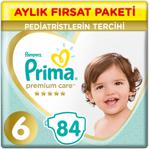 Prima Premium Care 6 Numara 84\'Lü Aylık Fırsat Paketi Bebek Bezi