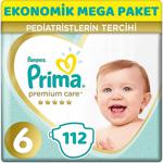 Prima Premium Care Bebek Bezi Beden:6 (13+kg) Extra Large 112 Adet Ekonomik Mega Pk