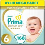 Prima Premium Care Bebek Bezi Beden:6 (13+kg) Extra Large 168 Adet Aylık Mega Pk