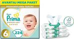 Prima Premium Care Bebek Bezi Beden:6 (13+kg) Extra Large 224 Adet Avantaj Mega Pk + 3 Adet Mendil