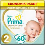 Prima Premium Care Bebek Bezi Ekonomik Paket 2 Beden 60'lı Paket