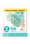 Prima Pure Bebek Bezi 2 Beden 108 Adet Aylık Paket
