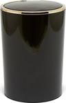 Primanova M-E35-06-A Lenox Çöp Kovası Siyah Altın Çerçeveli