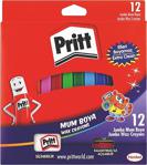 Pritt 12Li Jumbo Silinebilir Pastel Boya 12 Renk Jumbo Mum Boya