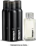 Privacy Edt Erkek Parfümü 100 Ml + 3'Lü Deodorant 150 Ml