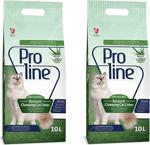 Pro Line Proline Aloe Vera Kokulu Ince Tane Topaklanan Kedi Kumu 10 Lt X 2 Adet