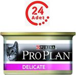 Pro Plan Delicate Hindili 85 gr 24'lü Paket Yetişkin Kedi Konservesi