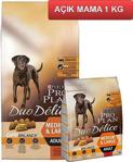 Pro Plan Duo Delice Parça Etli & Biftekli 1 kg Yetişkin Kuru Köpek Maması - Açık Paket