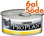 Pro Plan Hindi Etli Light 85 gr 6'lı Paket Yetişkin Kedi Konservesi