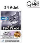 Pro Plan Nutri Savour Housecat 85 gr 24'lü Paket Hindi Etli Pouch Yetişkin Kedi Konservesi