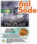 Pro Plan Nutri Savour Steril 85 gr Balıklı 6'lı Paket Kısırlaştırılmış Yetişkin Kedi Konservesi