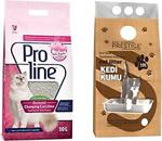 Proline Bebek Pudralı Kedi Kumu 10 Lt + Prestige 10 Lt Kedi Kumu