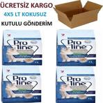 Proline Bentonit Topaklaşan Parfümsüz 5 lt 4'lü Paket Kedi Kumu