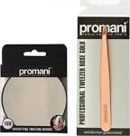 Promani 10X Büyüteçli Makyaj Aynası + Rose Gold Çelik Cımbız Pr-925