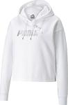 Puma Ess+ Cropped Metallic Hoodie Kadın White - Silver Xs