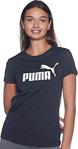 Puma Essentials Logo Kadın Tişört Kadın Dark Gray Heather S