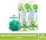 Pure Line Hijyen Misket Limonu & Karanfil Özü Duş Jeli 400 Ml X 2 + Lif