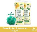 Pure Line Yasemin & Sarı Kantaron Duş Jeli 400 Ml X 2 + Lif