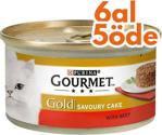 Purina Gourmet Gold Savoury Cake Sığır Domates Kedi Konservesi 6 Adet 85 Gr Yaş Mama