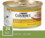 Purina Gourmet Gold Savoury Cake Tavuk Ve Havuç Kedi Konservesi 85Gr 24Lü