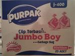 Purpak J400 Jumbo Boy 80X110 Cm Çöp Torbası 20 Paket