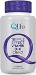 Q Li̇fe Qlife Tripple Effect Vitamin C+D Çinko 60 Kapsül