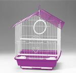 Qh Pet Cage Qh Kuş Kafesi 30X23X39 Üçgen Çatılı Mor Kanarya Muhabbet Kuşu Için