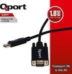 Qport Q-Dpv Display Port(M) To Vga(M) 1.8 Mt Kablo Çevi̇ri̇ci̇