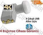 Quad Lnb Dörtlü Lnb4 Lü Quad 4 Çikişli Lnb Full Hd 3d 4k Ultra