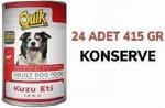 Quik Kuzu Etli 415 gr 24'lü Paket Yetişkin Köpek Konservesi