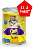 Quik Tavuklu 415 gr 12'li Paket Yetişkin Kedi Konservesi