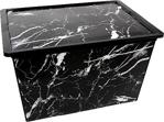 Qutu Trend Box Black Marble Dekoratif Saklama Kutusu 50 Litre