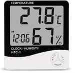 Raicon Htc-1 Oda Termometre Higrometre Hava Istasyonu Sıcaklık Nem Ölçer Lcd Saat